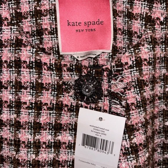 Chic Pink and Black Women's Coat - Picture 2 of 5